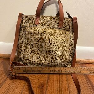 Madewell Tan Crossbody Bag with Structured Design